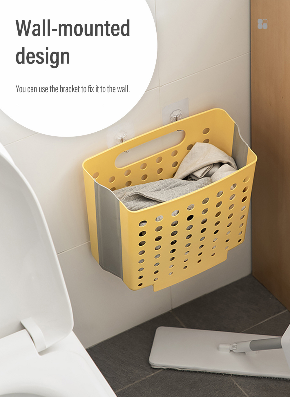 Foldable Clothing Storage Wall-mounted Storage Box-5